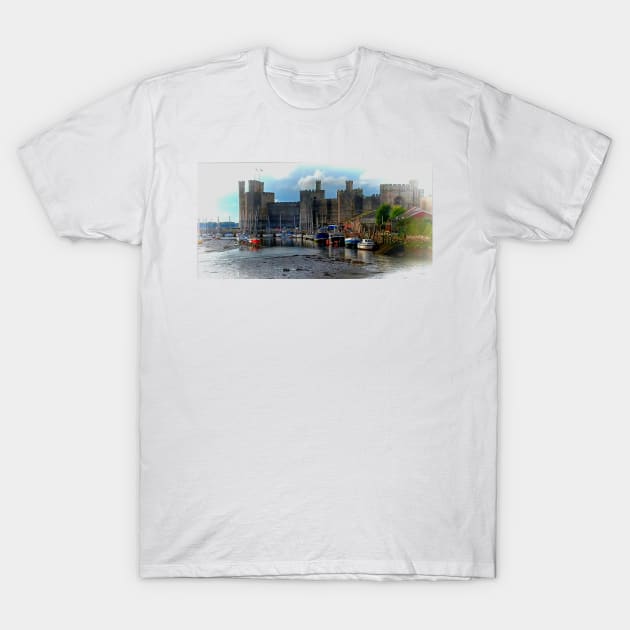 CAERNARFON CASTLE HARBOUR T-Shirt by dumbodancer